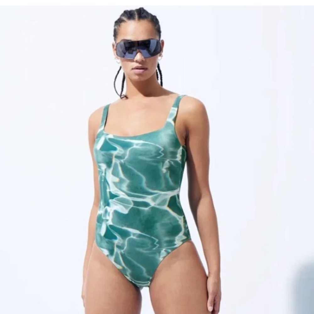 Weekday asos water print swimsuit